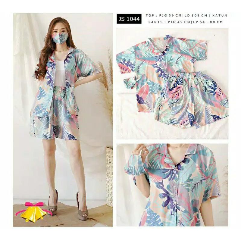 Morymony daily set homewar / setelan celana pendek / stelan baju wanita marble pastel-3