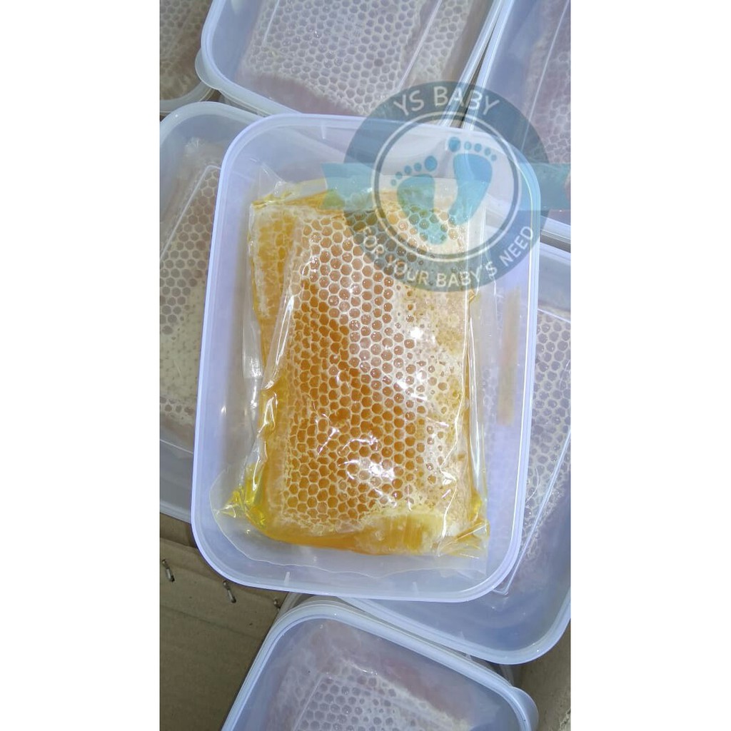 

Madu Mallifera Madu Murni Asli Honeycomb Honey 500gr