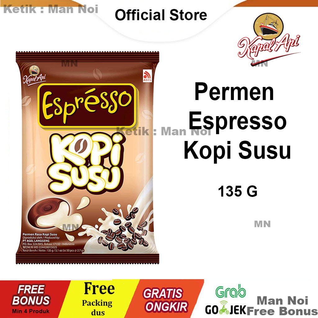 

Permen Kapal Api Espresso Kopi Karamel 1 Bungkus 125g 125gr -Free Bonus