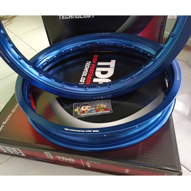 Velg TDR biru ukuran 185 215 ring 17 set
