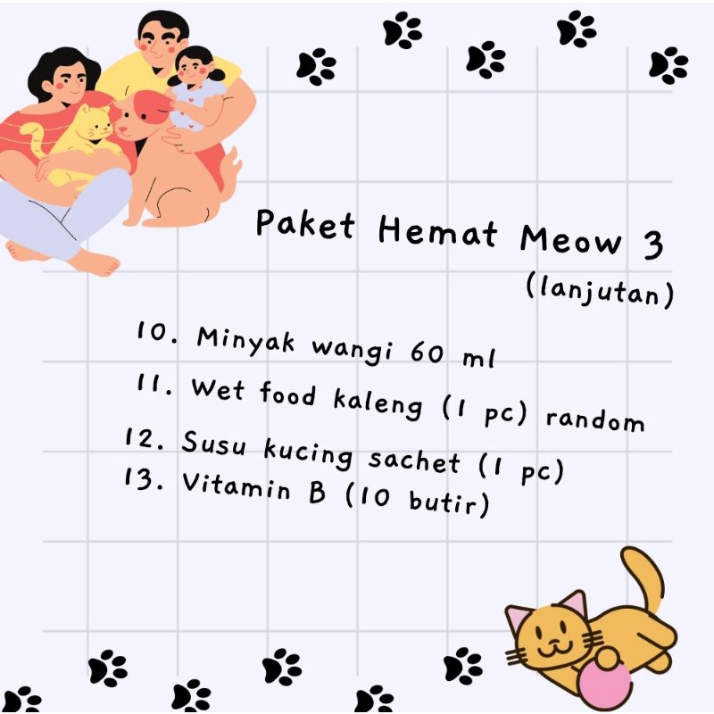 PAKET HEMAT MEOW - PAW PAWRENTS STARTER PACK - MEOW 3