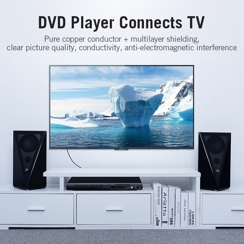 Vention Kabel Coaxial Rca Audio / Video High Fidelity Support Coaxial / Spdif Untuk Subwoofers Av Receivers