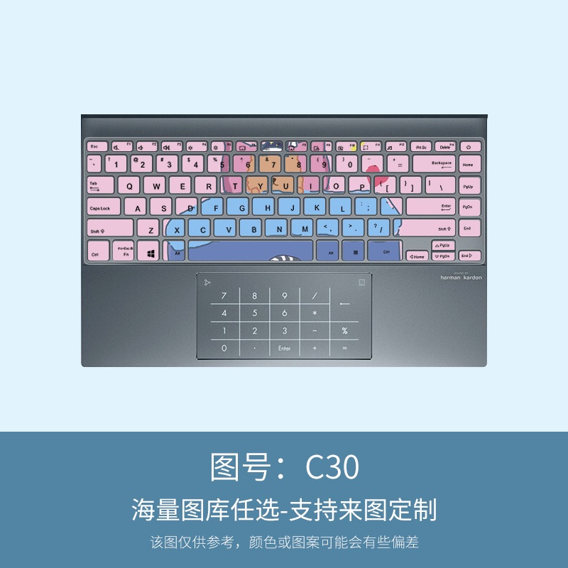 Film Pelindung Keyboard Motif Kartun Bunga Untuk Asus ZenBook 13 UX325 UM325 UX363J Ux36333000E U3700E U3700E Uj3700