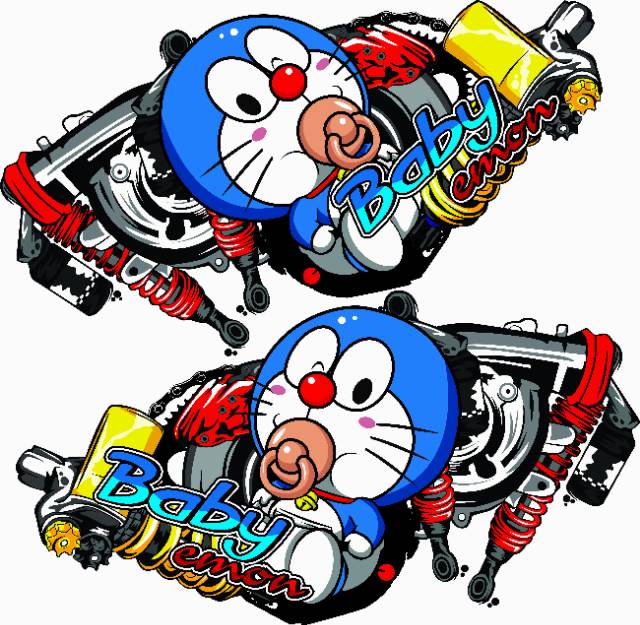 Stiker mobil all varian Decal Baby doraemon PROMO MURAH