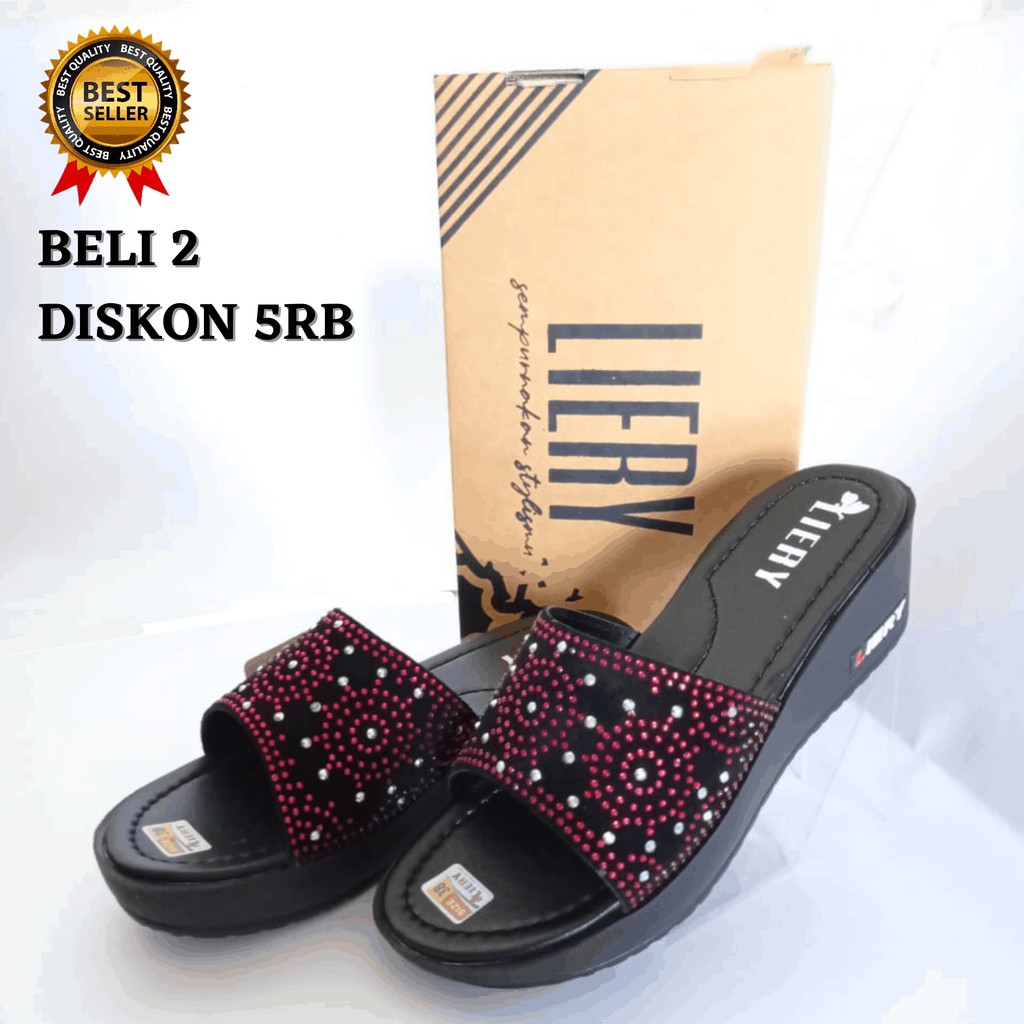 SANDAL WANITA WEDGES CALBI HAK 5CM MODEL TERBARU-4