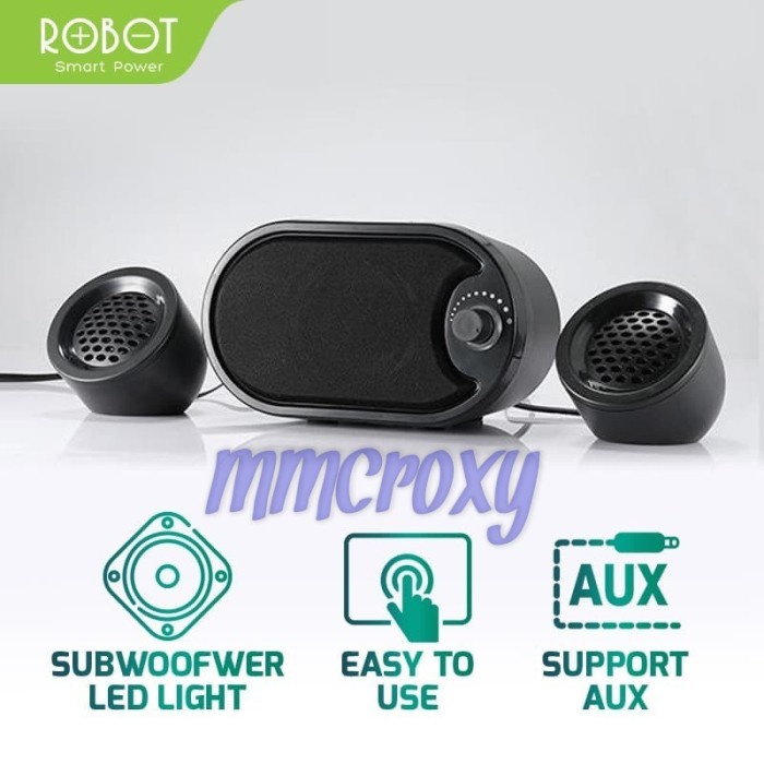 Speaker Gaming Robot Rs170 Subwoofer Speaker With Led