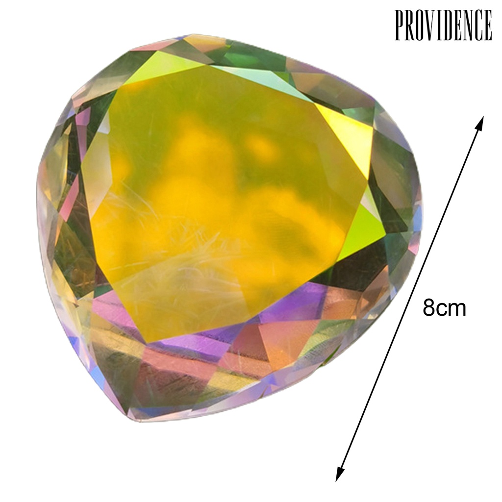 Providence Large Rhinestone Clear Delicate Multi-faceted Finish Peach Heart Big Faux Crystal for Nail Art