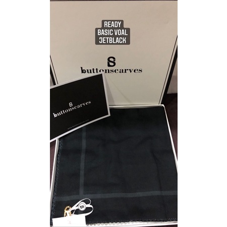 Basic Voal Jetblack Buttonscarves
