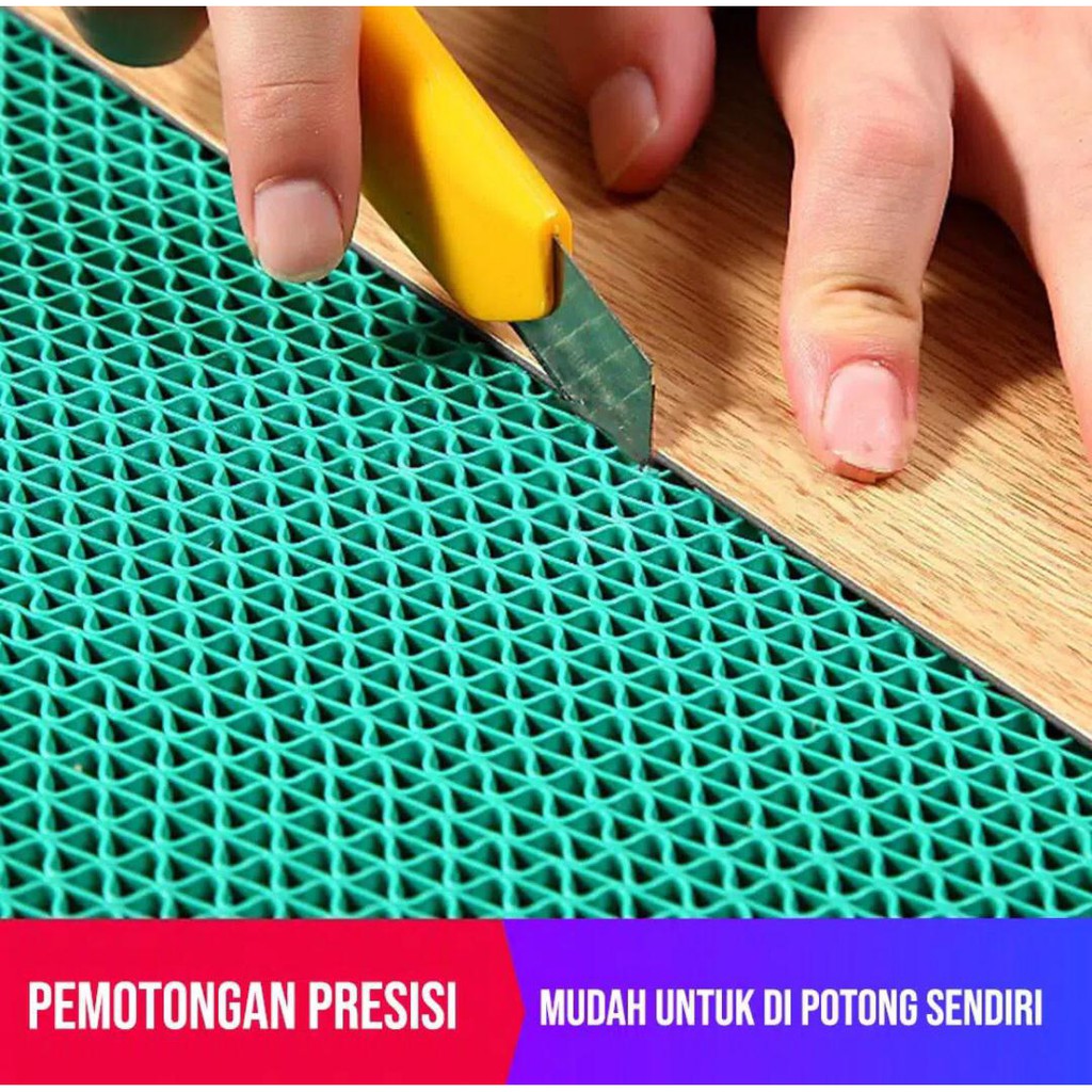 Keset Karpet PVC Anti Slip Meteran S Type - Hollow Mat