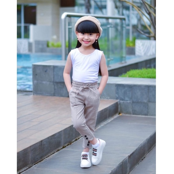 celana baggy pants anak perempuan celana anak usia 6-15 tahun terbaru