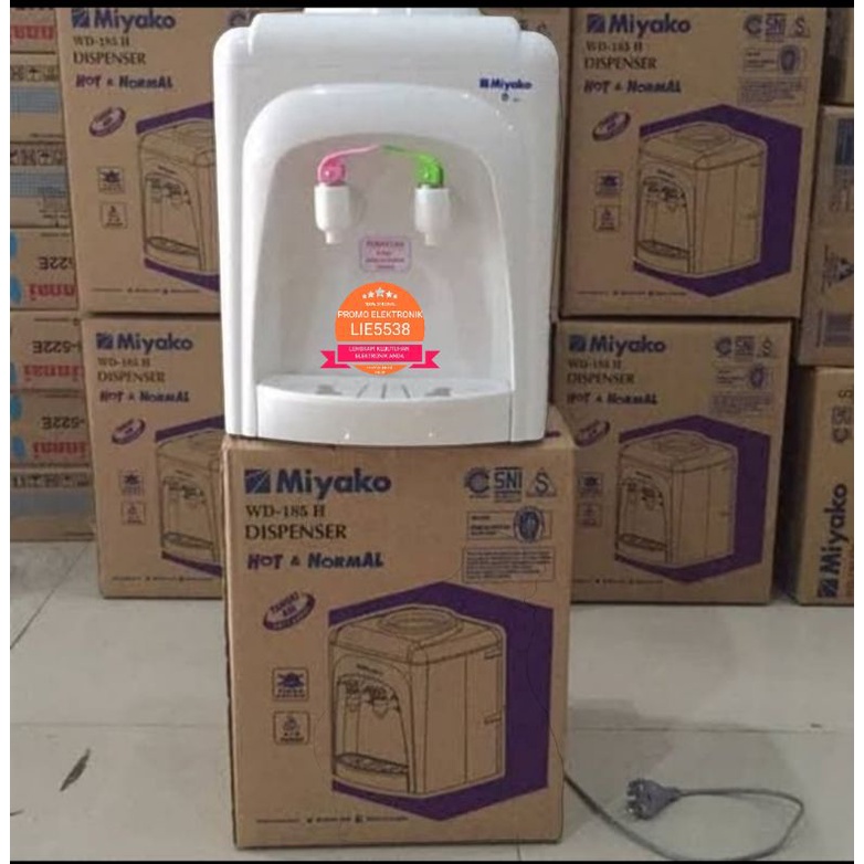 MIYAKO WD-185H / WD 185 H Dispenser Hot &amp; Normal 350 Watt GARANSI RESMI