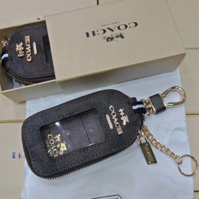 Baru Dompet Gantungan Kunci Coach Caffee Stnk Mobil Dan Motor Import