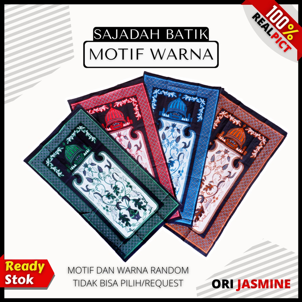 Sajadah Batik Katun warna blacu ukuran besar sajadah travelling traveling