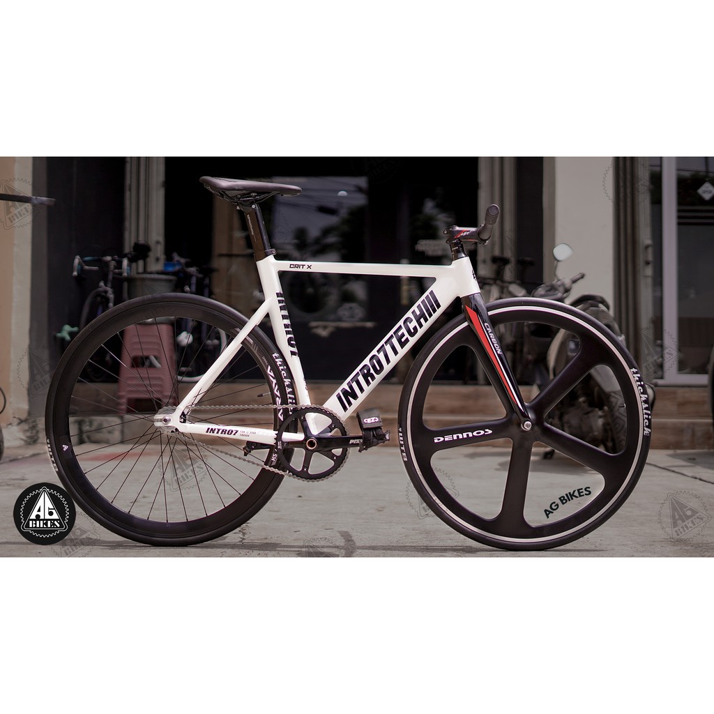 Paket Fullbike Sepeda Fixie Intro 7 Crit X White