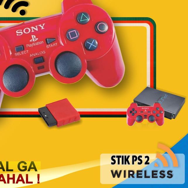 ✱ Stik Stick PS2 Wireless Sony Original Pabrik Putih ֍