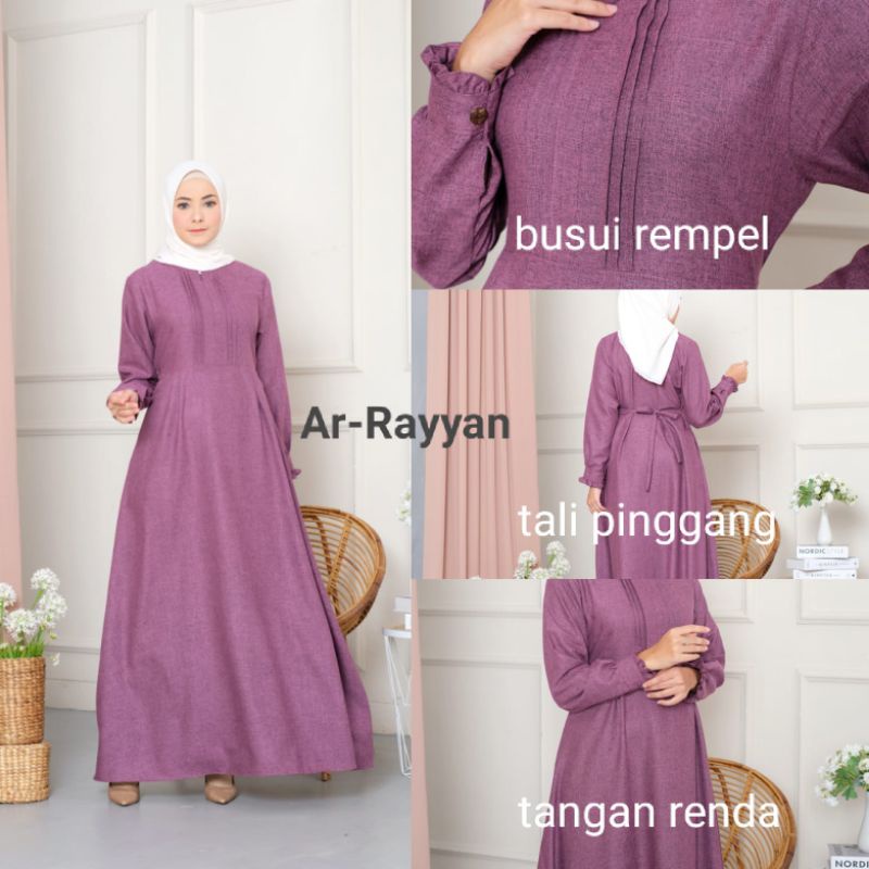 Gamis katun madina model rempel simpel/terbaru/terlaris/termurah