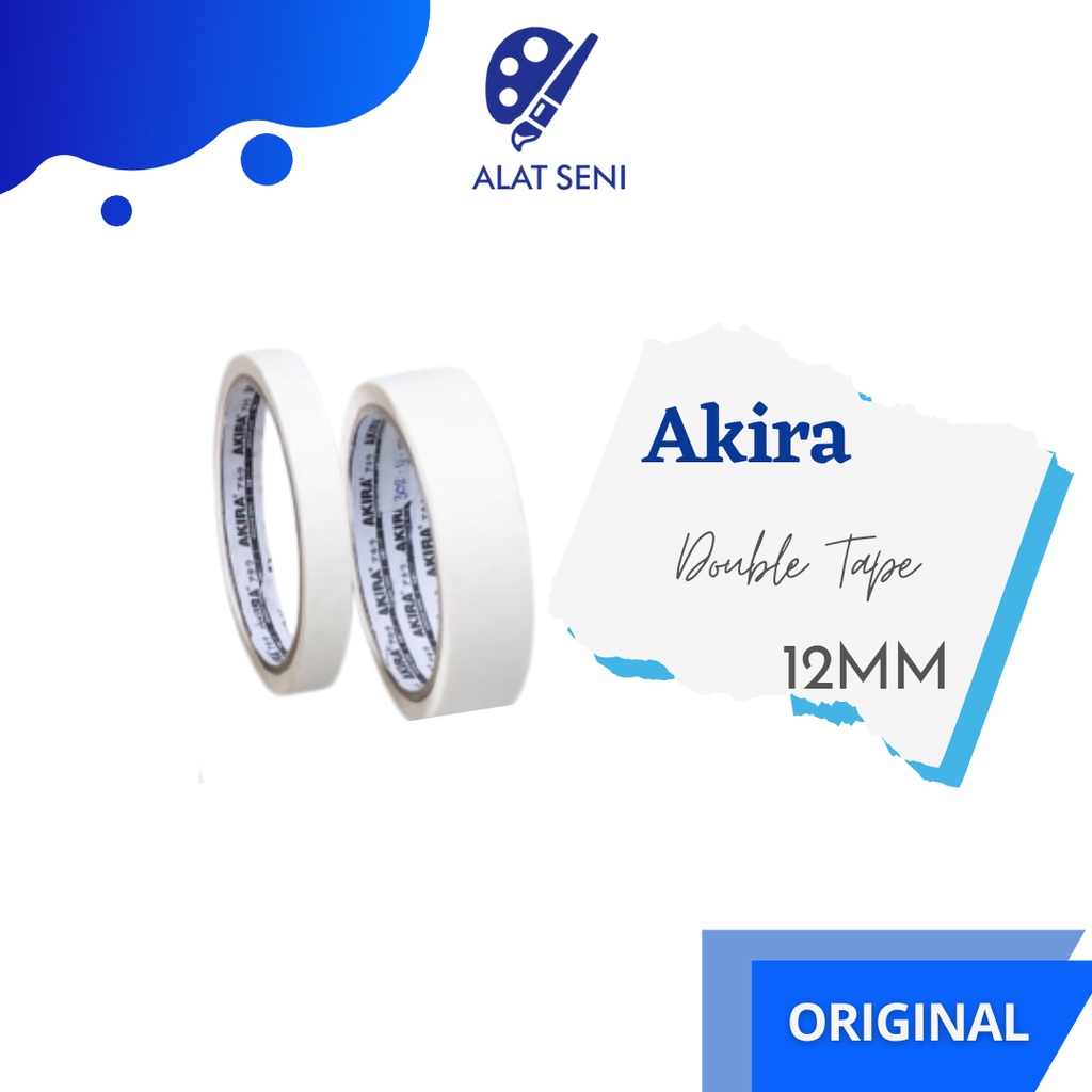 

AKIRA DOUBLE TAPE 12MM / PEREKAT 2 SISI DOUBLE TIP