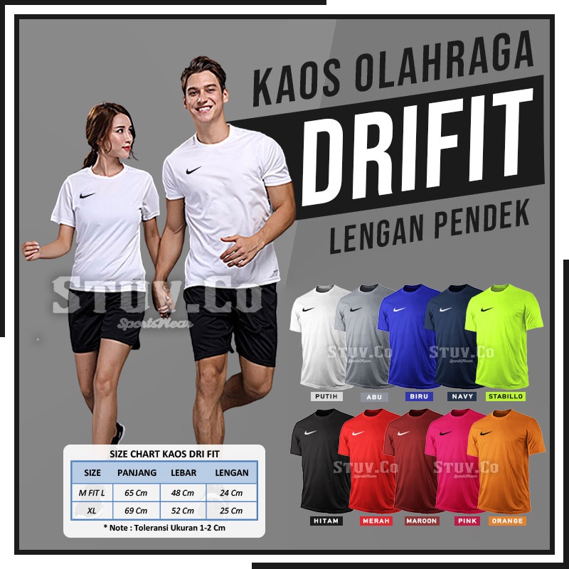 KAOS DRIFIT OLAHRAGA SEPAKBOLA FUTSAL BASKET BULUTANGKIS GYM FITNESS PRIA WANITA PREMIUM