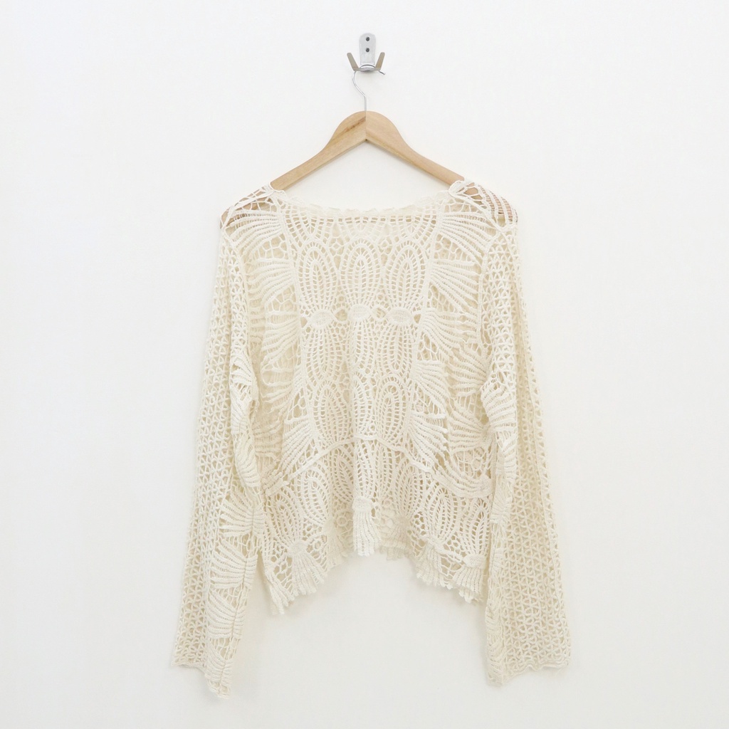 Ronna crochet vest outer -Thejanclothes