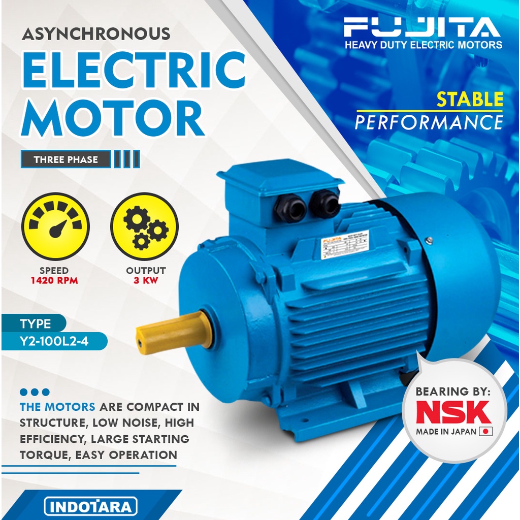 Fujita Electric Motor 3 Phase Y2 100L2 4 (4HP/3KW)