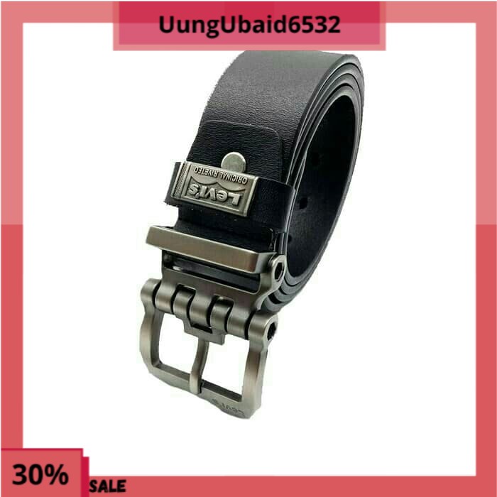 UB tali pinggang gesper pria levis model tusuk import kulit asli