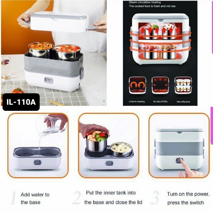 Idealife IL-110A Elektrik Kotak Makan Bekal Listrik Penghangat Makanan