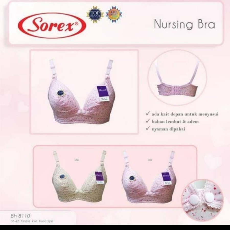 bh bra menyusui maternity sorex 8110 nursing bra