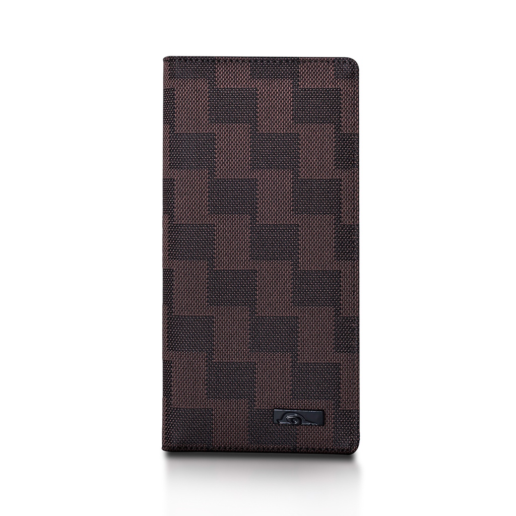 JFR Fashion Dompet Pria Bahan Kulit Canvas JP19-LONG BROWN