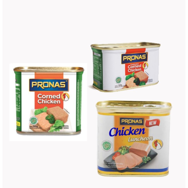 

PRONAS Corned Chicken - 198/340gr - Daging Ayam Luncheon - 340gr