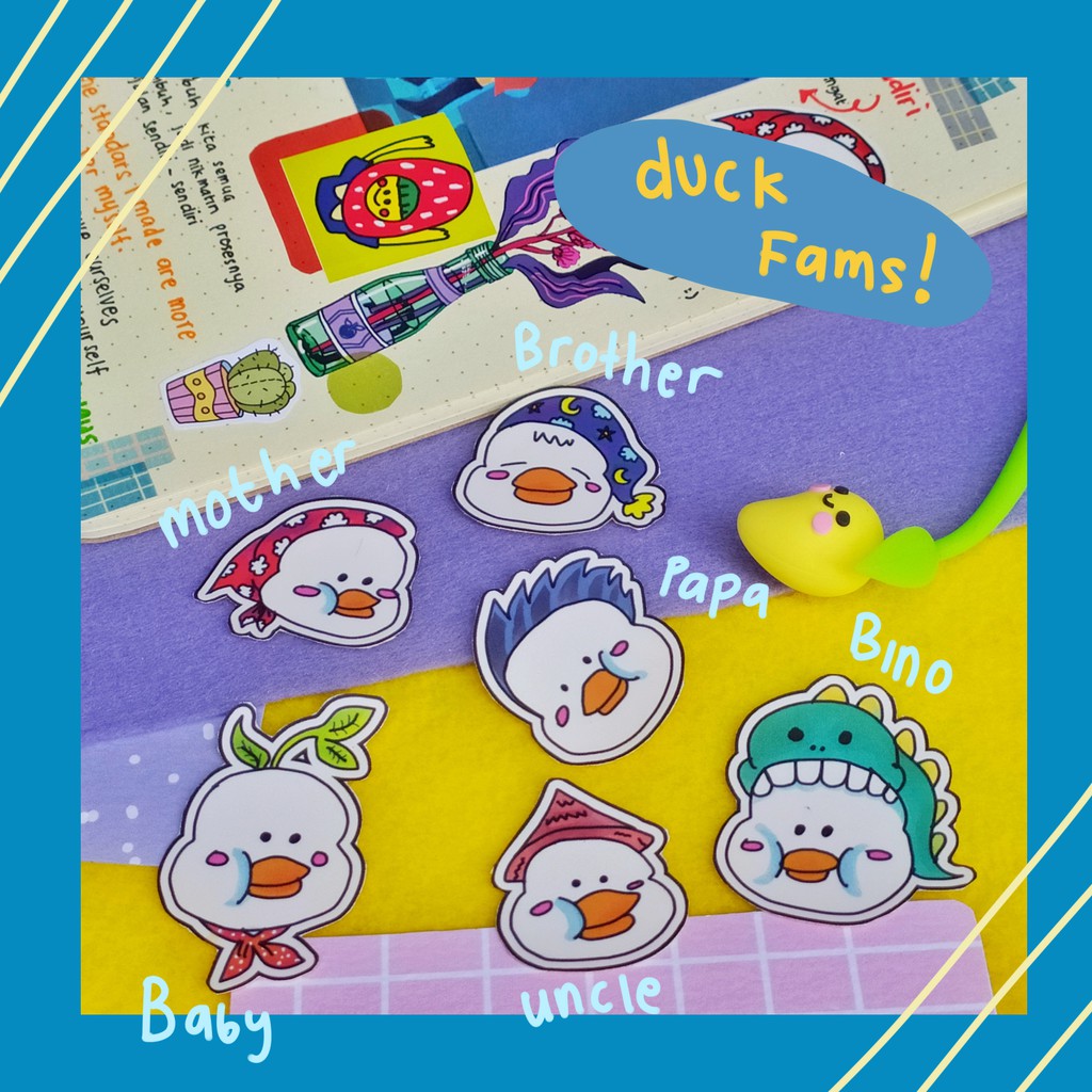 

Sparkledmelo Stickersheet: Duck Fams (Stiker Jurnal, Stiker Laptop,dll)