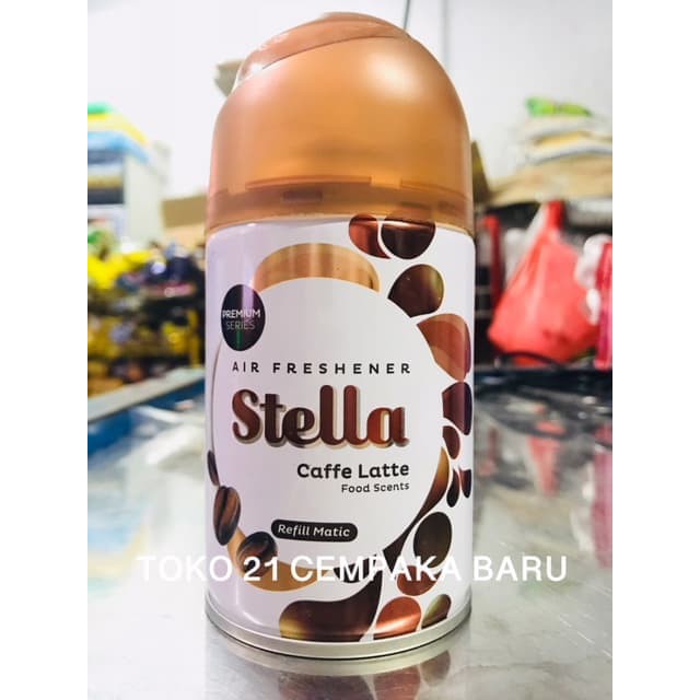 Stella Refill Matic CAFFE LATTE 1 KALENG Pengharum Ruangan Kopi Coffee