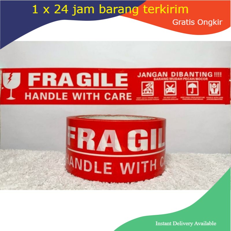 

Lakban Fragile Merah Putih Daimaru Nachi Murah 100 Yard / 90 Yard / 80 Yard / 70 Yard / 60 Yard
