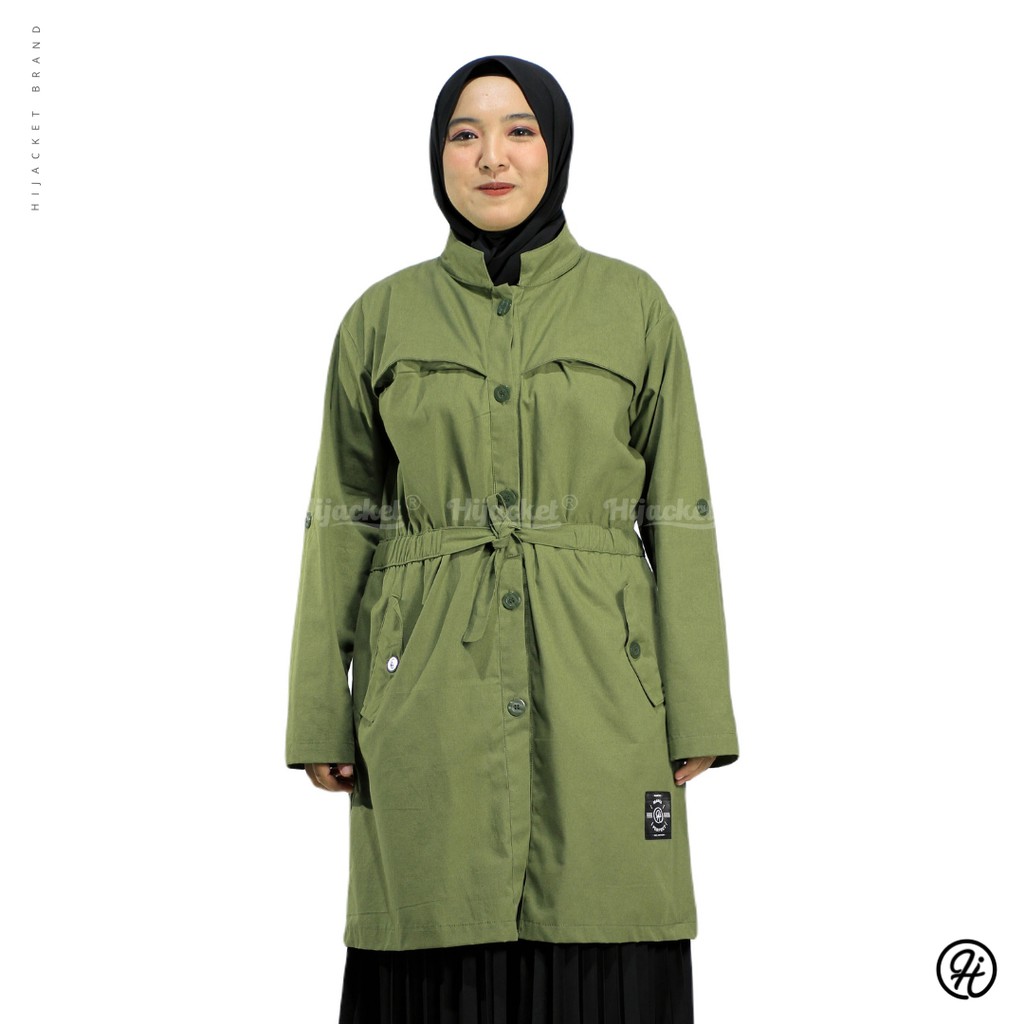 ⭐️GRATIS MASKER HIJAB⭐️ HIJACKET VALERIA SERIES - HIJACKET OFFICIAL HIJACKET STORE JAKET MUSLIMAH JAKET HIJABERS-GREEN (HIJAU)