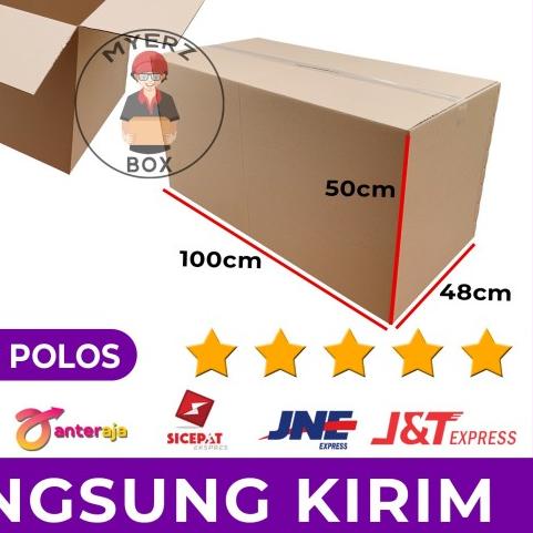 

◊ Kardus Besar Jumbo – Karton Box Polos 100 x 48 x 50 Packing Pindahan ☇