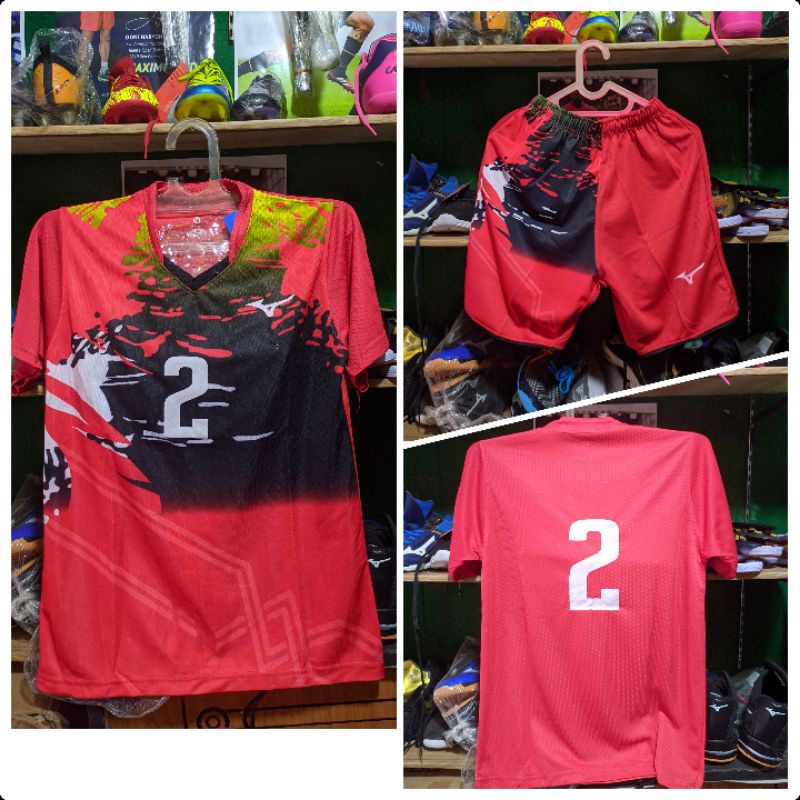 setelan printing voli volly mizuno pria