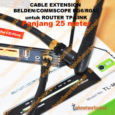 TP-LINK ROUTER CABLE EXTENSION KABEL EKSTENSION BELDEN/COMMSCOPE (25M)