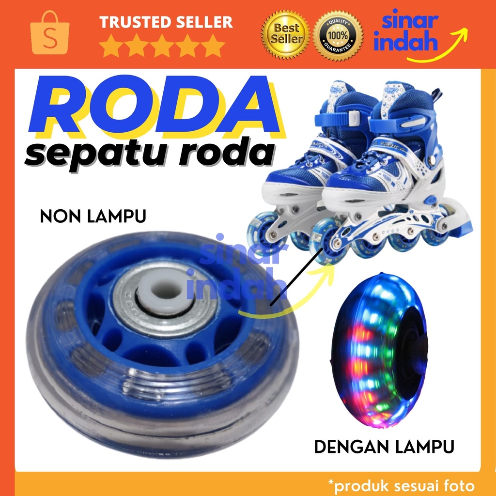 Roda Karet Roda Sepatu Roda Roller Skate Inline PU Lampu/Non Lampu MEDAN