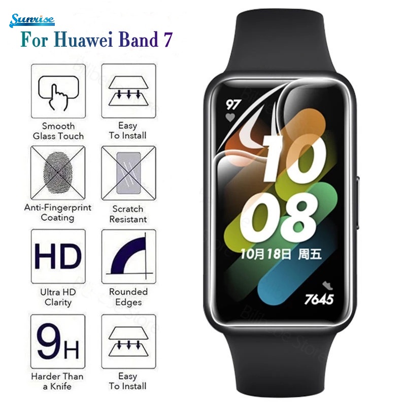 Film Hydrogel Pelindung Layar Smartwatch Ultra Tipis Anti Sidik Jari Untuk Huawei Band 7