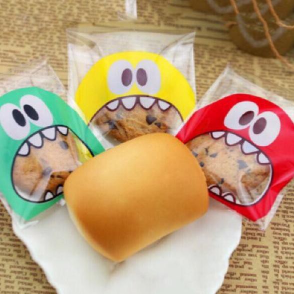 

Z5H0W54℧♣☠ 7x7 cm, Plastik cookies, bungkus kue bunny souvenir aksesoris dinosaurus / plastic karakt