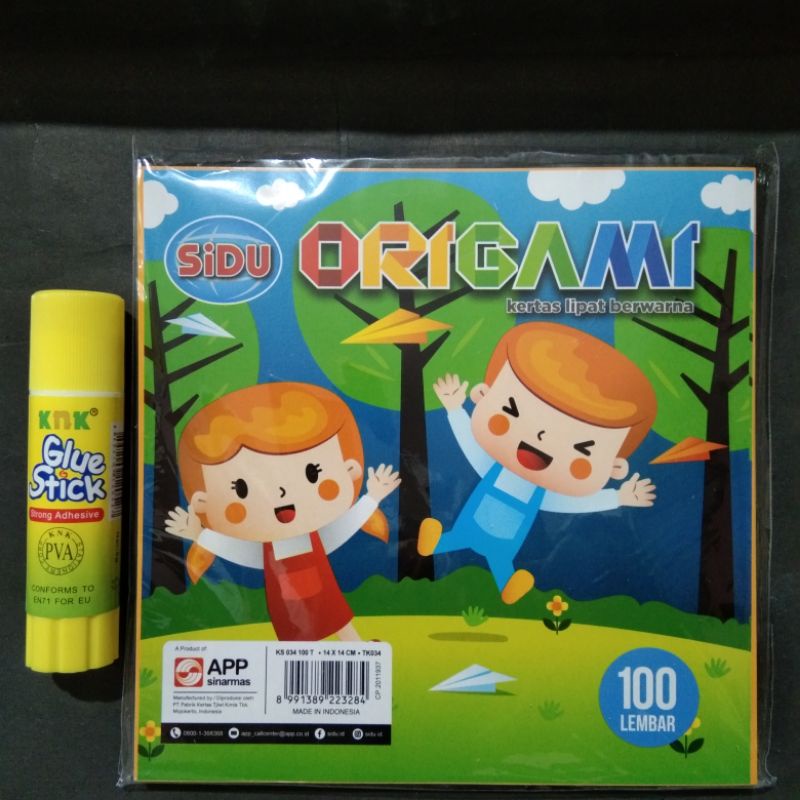 

paket origami sidu (lem 8 gr dan origami) | paket origami