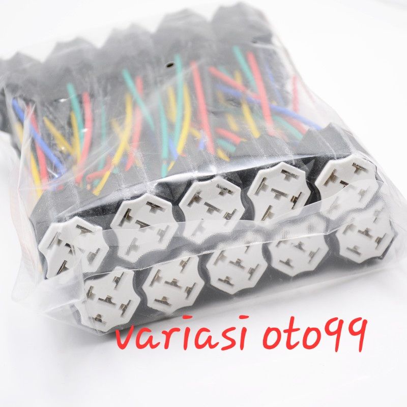 SOCKET CABLE RELAY CERAMIC / SOKET RELAY KLAKSON KAKI 5 DAN KAKI 4 / SOKET LAMPU H4 KERAMIK