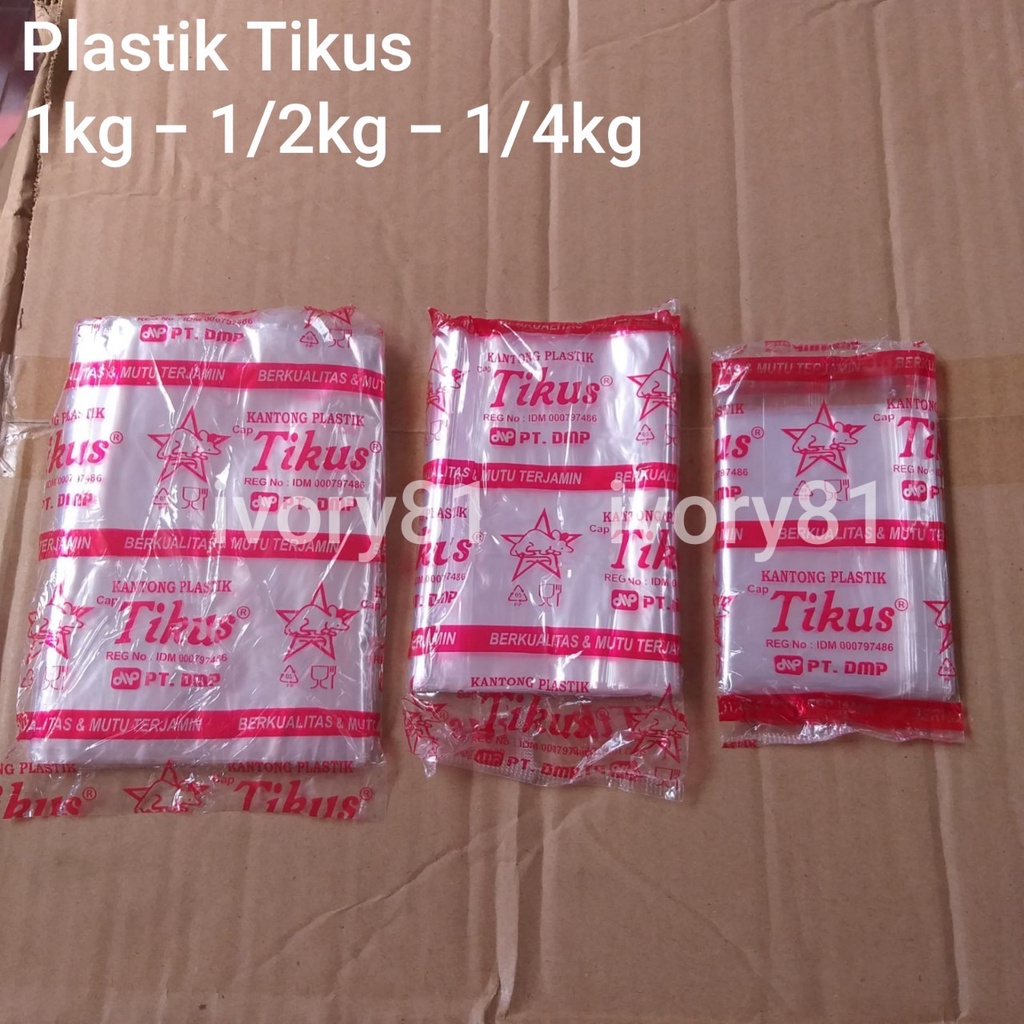Plastik tikus 1kg ½kg ¼kg / Plastik Bening Murah / Plastik Es Mambo / Plastik Es