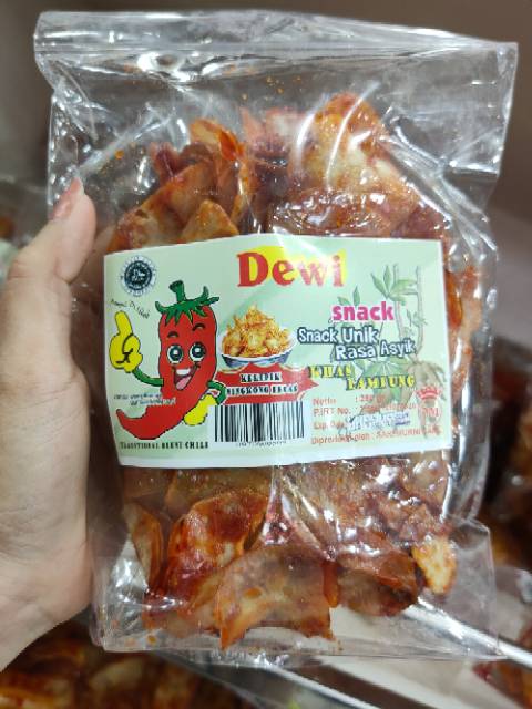 SANJAI DEWI PASARI Keripik singkong ubi kayu snack unik asli lampung pedas balado dewi halal bpom