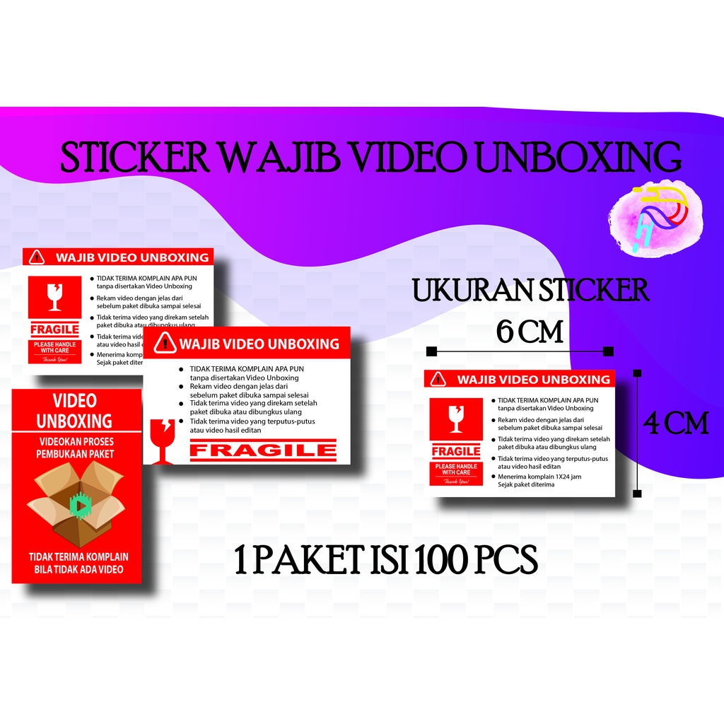 

STIKER WAJIB VIDEO UNBOXING / FRAGILE