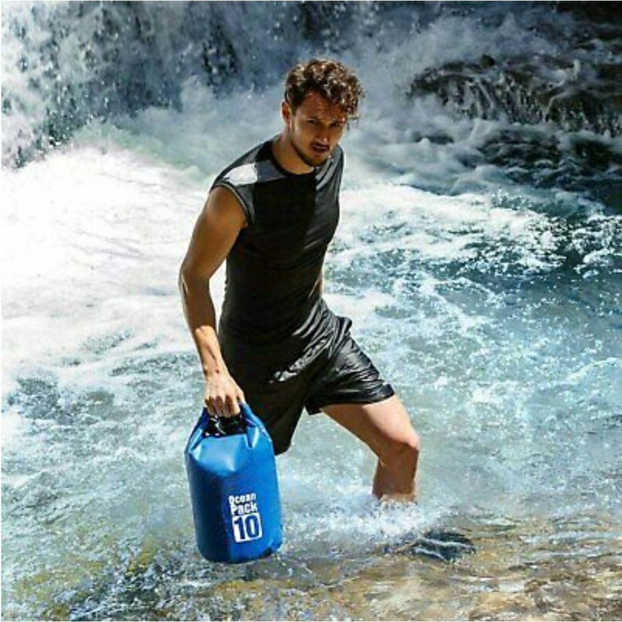 【COD】 Ocean Pack` Dry Bag 10 Liter` DryBag Waterproof 10L` Tas Kantong Anti Air 10 L` Diving Snorkling Renang Hiking Camping Traveling