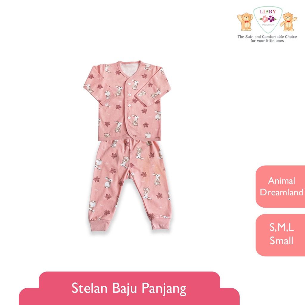 Libby Setelan Baju Panjang Celana Panjang Piyama Size M 12-18 bulan