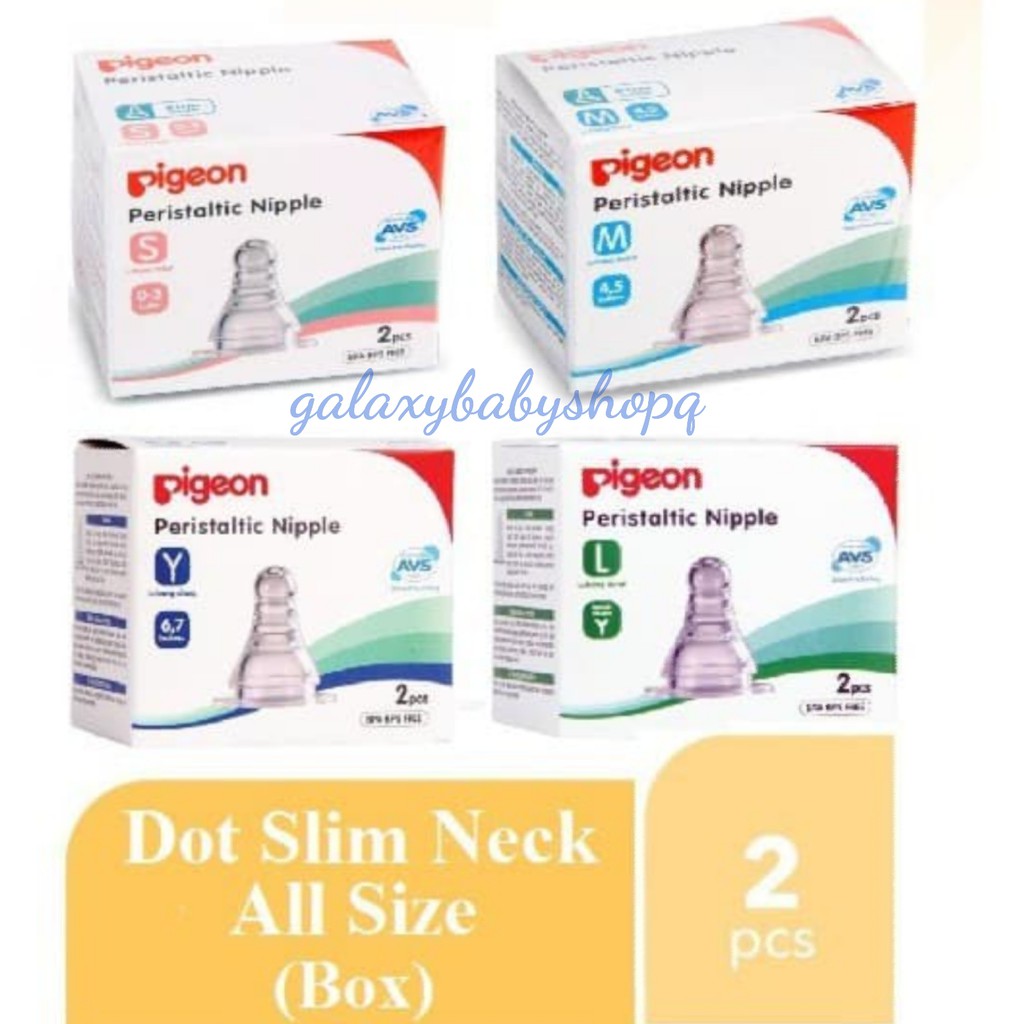 Pigeon nipple peristaltic slim neck isi 2 S,M,L,Y