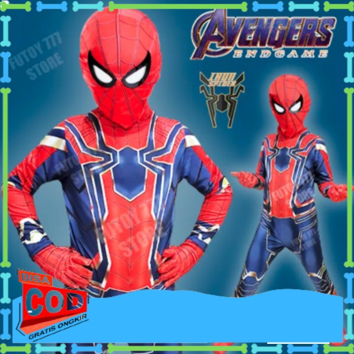 ♥️BISA COD♥️ baju spiderman anak kostum spiderman anak kostum anak laki laki 250 - 2-3 tahun