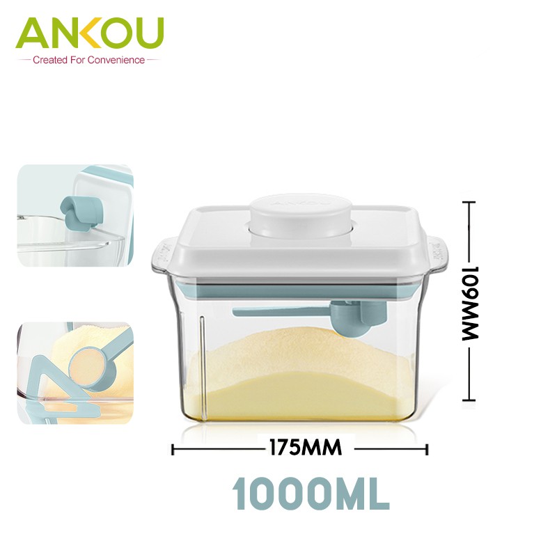 Adda Home - Ankou - Topless (Tempat makanan / Tempat susu bubuk) Air Tight 1000ml