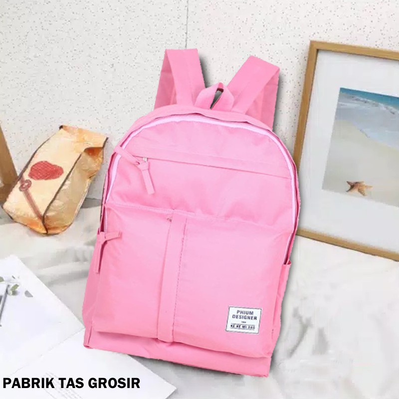 OBRAL! Ransel Punggung Backpack Korea Wanita Cewek Perempuan Tas Gendong Sekolah Kuliah Piknik Murah